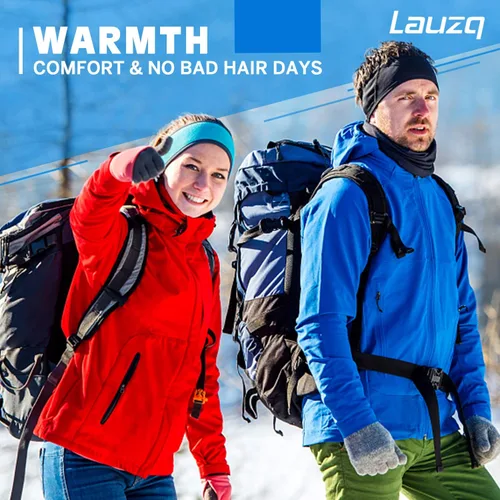 Vista 7 de Lauzq Invierno de forro polar calentadores de orejas para hombres, mujeres, niños, esquí, correr, ciclismo