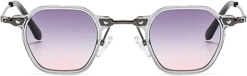 Vista 2 de ZLJSHIHOI Gafas de sol punk cuadradas con marco pequeño estilo hip-hop 43EU10US