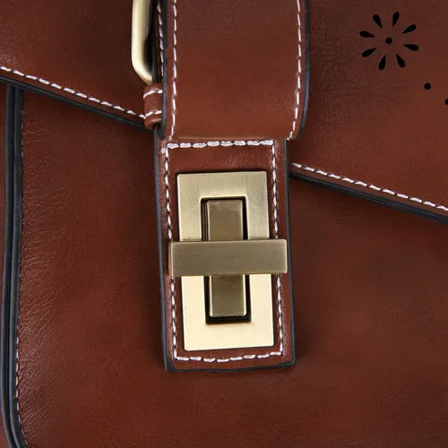 Vista 9 de ECOSUSI Mochila para mujer, maletín para computadora portátil, de cuero vegano, bolsas de trabajo para portátiles de 15.6 pulgadas, color café, 15,6