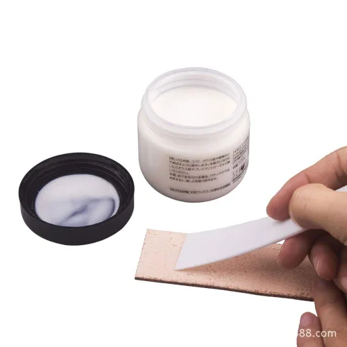 Vista 2 de 3 piezas de pegamento de plástico para frotar, aplicador de pegamento esparcidores hechos a mano de cuero DIY herramienta de artesanía