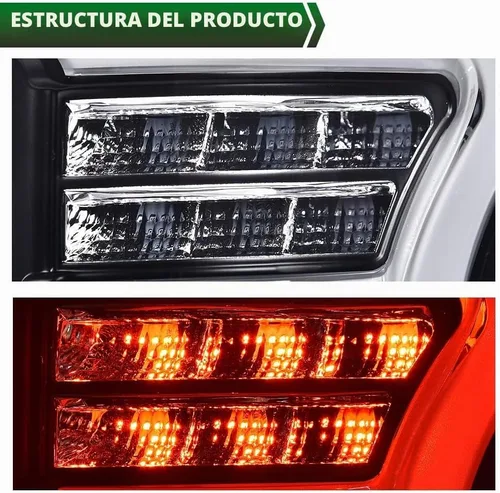 Vista 8 de GRAND ORANGE Conjunto de luces traseras LED completas compatibles con Ford F150 2009-2014, luces traseras de estacionamiento para el lado