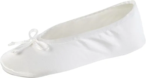 Vista 18 de isotoner - Zapatos satinados para bailarinas, con moño, suela de gamuza Ceniza