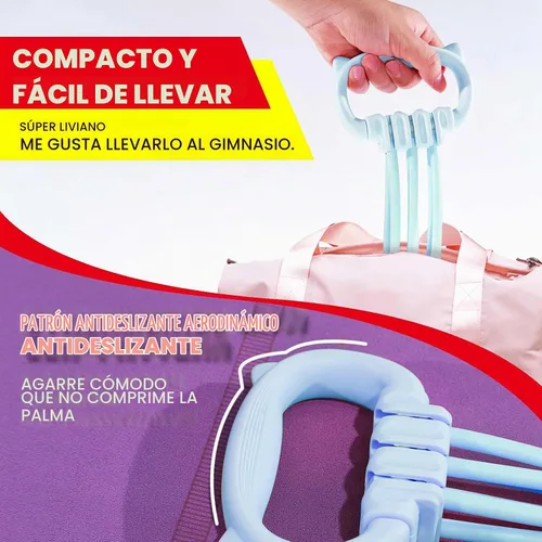Vista 7 de Bandas de Resistencia Ajustables de 6 Niveles, Bandas de Resistencia para Fitness, Bandas de Ejercicio con Agarres Cómodos, Unisex, para Brazos Azul