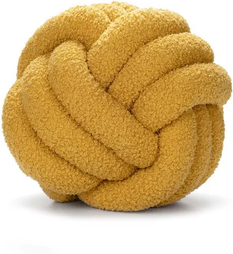 Vista 5 de Cyprinus Carpio Almohada de forro polar de peluche, tejida a mano, almohada de respaldo para sofá, sala de estar, estudio, cojín redondo para mesita