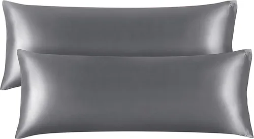 Vista 127 de BEDELITE Funda de almohada de satén para cabello y piel, súper suave y refrescante similar a las fundas de almohada de seda, paquete de 2 con cierre