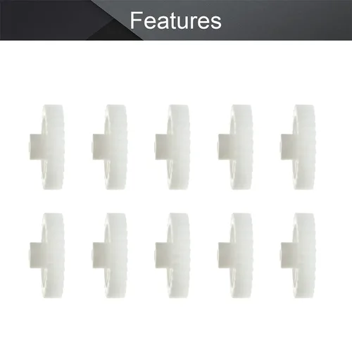 Vista 3 de Othmro 50pcs Engranajes de plástico 26 dientes Modelo 262A engranaje de reducción engranajes de gusano de plástico para RC coche robot motor