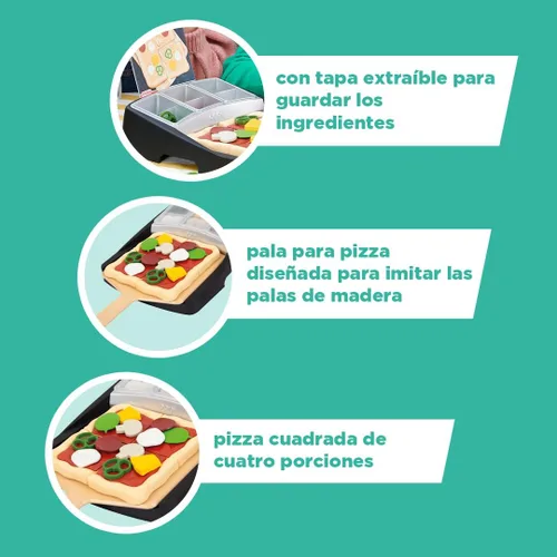 Vista 8 de Casdon Ooni Koda - Horno de pizza y estación de cobertura Horno de pizza de juguete para niños mayores de 3 años ¡Cuenta con luz real con efecto