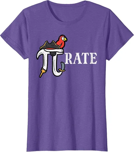 Vista 8 de Pirate Pi Funny Math Pie Halloween Disfraz Maestro Hombres Mujeres Camiseta Asphalt Grey