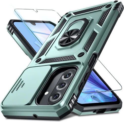 Vista 42 de Janmitta Funda compatible con Samsung Galaxy A16 5G/4G con Cubierta Deslizante Integrada para Lente de Cámara + Protector de Pantalla + Soporte