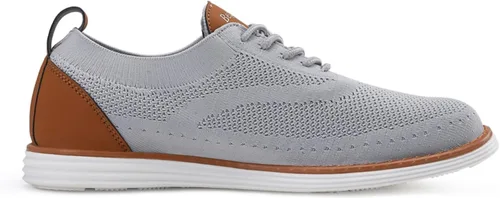 Vista 4 de Zapatillas de vestir de malla para hombre, transpirables, zapatos Oxford de negocios, casuales, ligeros, de punto, con punta de ala