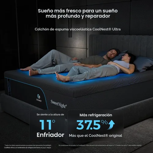 Vista 3 de Sweetnight CoolNest Ultra Queen Colchón de espuma viscoelástica de 12