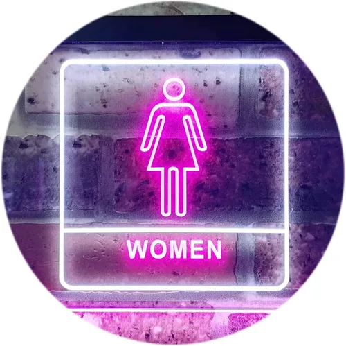 Vista 9 de ADVPRO Señal de neón LED de doble color para mujer, para inodoro, WC, 12 "x 8.5", st6s32-i1014-br