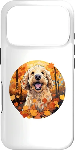 Vista 30 de Goldendoodle Autumn Funny Dog Fall Case for iPhone 17