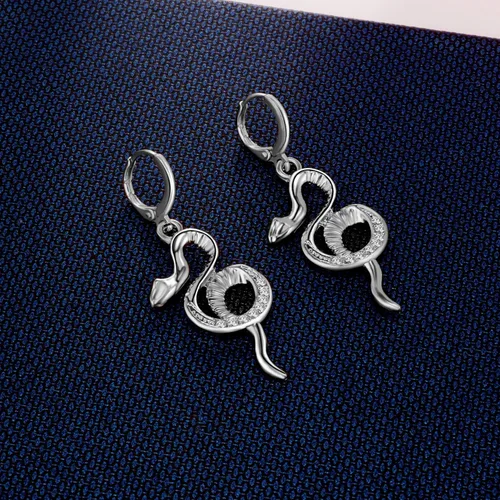 Vista 4 de 9/10/12 pares de aretes pequeños de aro con dije colgante de varios estilos para mujeres y niñas