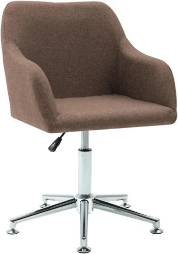 Vista 3 de Dining Chairs Set of 2, Brown Fabric Swivel, Adjustable Height, 360-Degree Rotation, Comfortable Seating for Kitchen & Dining Room