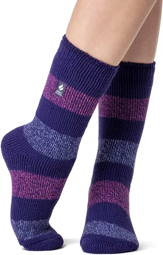 Vista 4 de HEAT HOLDERS Women's Thermal Stripe Socks Size 5-9 US