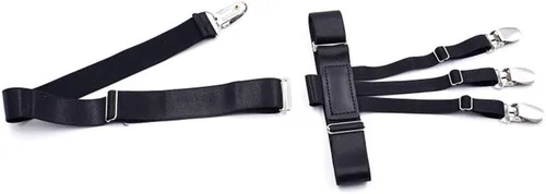 Vista 2 de 1 par de correas elásticas ajustables para sujetar camisas y camisas