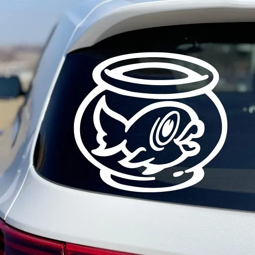 Vista 2 de Fishbowl Aquarium Gold Fish Car Window Vinyl Decal Sticker (FB-01)
