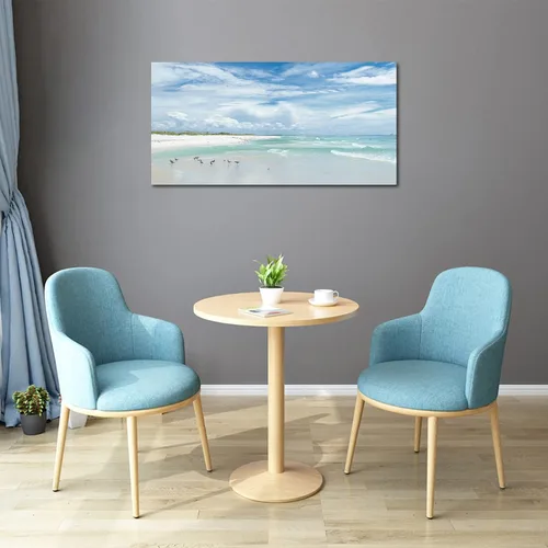 Vista 5 de NINEASO Lienzo decorativo para pared, diseño de mar y playa, cuadros de naturaleza y océano, decoración de pared, pájaros marinos, paisajes