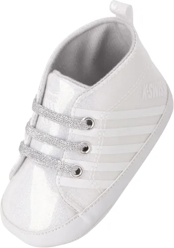 Vista 2 de K-Swiss Tenis para bebé niña Zapatos ligeros de suela suave Tenis de primera caminante para bebés niñas (0-12 meses)