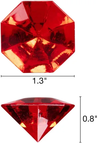 Vista 3 de Joyas, gemas de acrílico con forma de diamante, para búsqueda del tesoro (36 unidades)