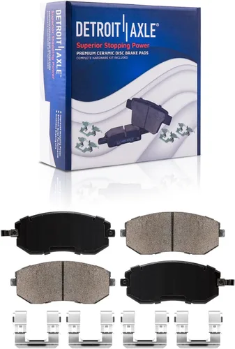 Vista 3 de Detroit Axle - Pastillas de Freno para Subaru Outback Forester Impreza Legacy, Pastillas de Freno Cerámica Delanteras y Traseras con Reemplazo