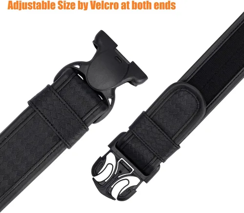 Vista 4 de TACNEX Cinturón de Servicio de Tejido de Canasta de 2" con Forro de Gancho 4 Sujetadores Cinturón Interior Reversible de 1.5" para Policía