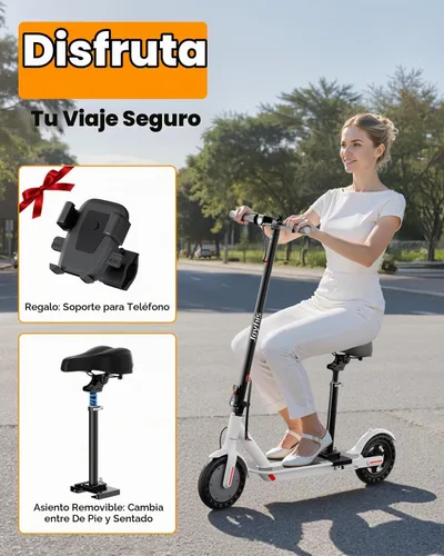 Vista 7 de Scooter eléctrico de 350 W/500 W para adultos y adolescentes - 19/22 MPH y Blanco