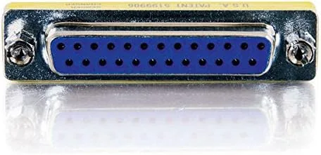 Vista 2 de C2GCables to Go 02774 DB25 FF Mini cambiador de género (Coupler), PlataAmarillo