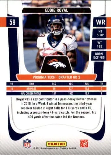 Vista 2 de 2011 Prestige #59 Eddie Royal NFL - Trading Card