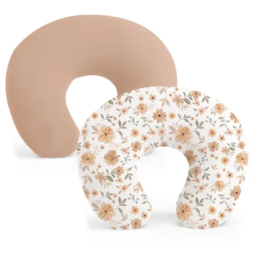 Vista 10 de Konssy Paquete de 2 Fundas para Almohada de Lactancia, Funda de Lactancia Elástica y Suave para Amamantar, Funda de Almohada para Bebés Niñas Niños