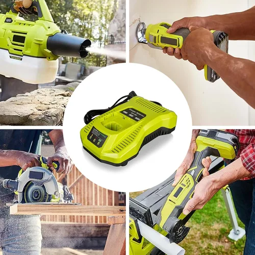 Vista 4 de SKYON 18V P117 Rapid Charger for P117 P118 P131 Battery Charger Compatible with Ryobi One+ P193 P192 P191 P190 P189 P194 P145 P102 P107 P108 PBP007