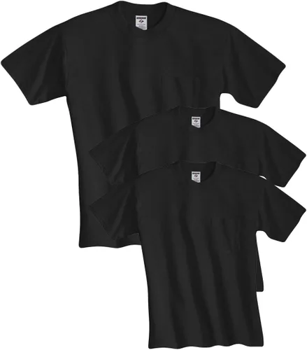 Vista 41 de Jerzees Camiseta pesada con cuello redondo y bolsillo en el pecho para hombre