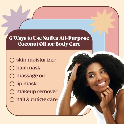 Vista 4 de Nutiva Aceite orgánico refinado al vapor, coco, 128 onzas líquidas