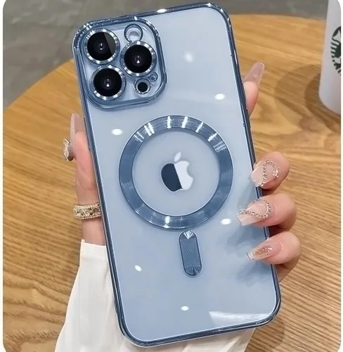 Vista 47 de Funda magnética para iPhone 12 Pro Max transparente compatible con MagSafe Funda protectora de lente de cámara integrada para iPhone 12 Pro Max