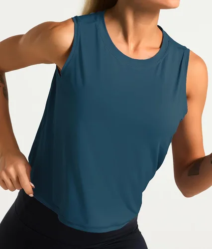 Vista 5 de Dragon Fit Tops de Entrenamiento sin Mangas de Seda de Hielo para Mujeres Camiseta de Yoga Recortada para Correr Gimnasio Verano