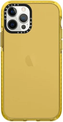 Vista 12 de CASETiFY Impact - Funda para iPhone 12 Pro Max, color negro transparente