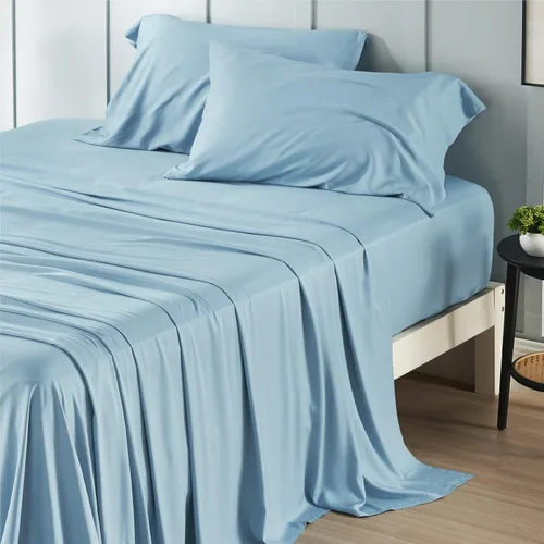 Vista 49 de Bedsure PureWoven 100% rayón derivado de bambú, sábanas de cama individual, 3 piezas