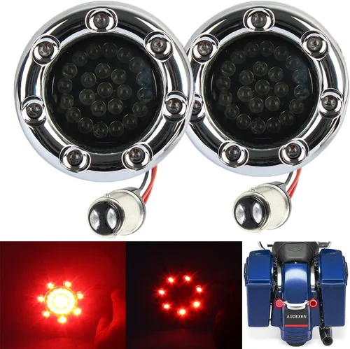 Vista 8 de ZYTC Señales de giro LED de 2 pulgadas con luz de funcionamiento caso ámbar estilo bala frontal 1157 LED kit de señal de giro luz ámbar