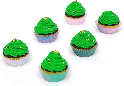 Vista 5 de qiqee 6 Designs Cupcake Liners, 300 unidades, tamaño estándar