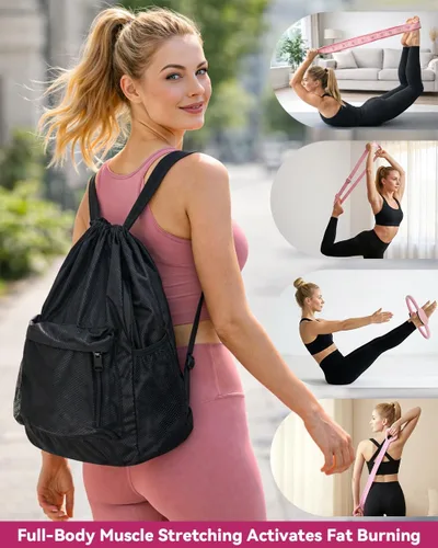 Vista 6 de Kit de pilates para el hogar, 24 piezas, círculos de 14 pulgadas