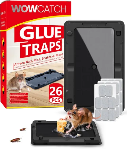 Vista 9 de Wowcatch Trampas adhesivas para ratones para interiores para el hogar, paquete de 12 trampas de pegamento para cucarachas, arañas, lagartos