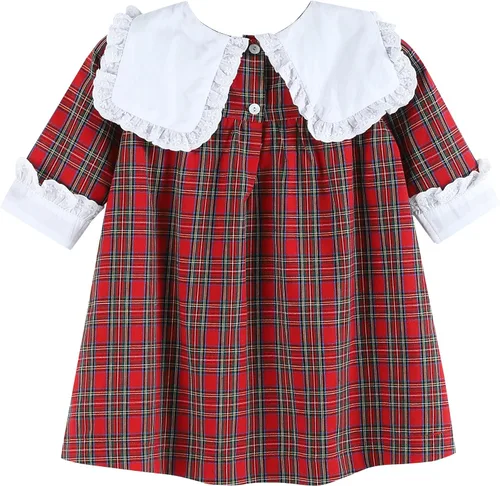 Vista 3 de Lil cactus Vestido de manga larga de Navidad para bebés y niñas