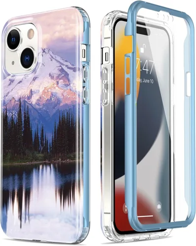 Vista 25 de Esdot Funda para iPhone 15 Pro con protector de pantalla integrado, funda duradera con diseños de moda para mujeres y niñas, elegante funda Piedra