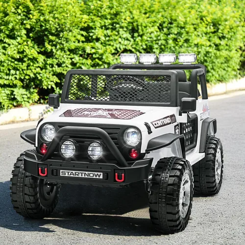 Vista 12 de SEHOMY - Camioneta eléctrica de 2 plazas para niños con control remoto, auto eléctrico de 12 V para niños de 3 años - Suspensión de resorte, luces