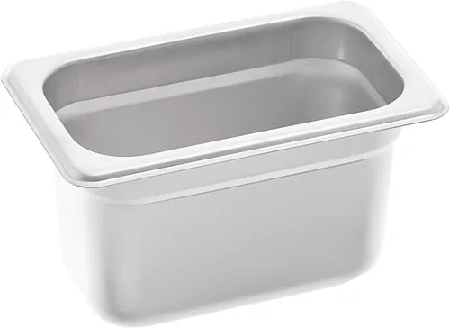 Vista 16 de Tiger Chef Bandeja de mesa de vapor antiatascos de acero inoxidable de calibre 22 de 6 pulgadas 1/2 con tapa