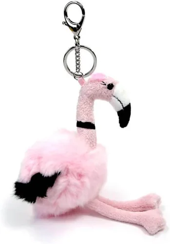 Vista 2 de GUND Llavero de peluche de flamenco de moda, rosa, 9 pulgadas
