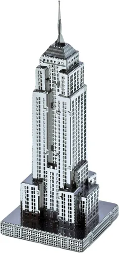Vista 3 de Fascinations Juego de 4 modelos de construcción de corte láser 3D de Metal Earth 3D: 30 Rockefeller Plaza, Empire State Building, Chrysler Building
