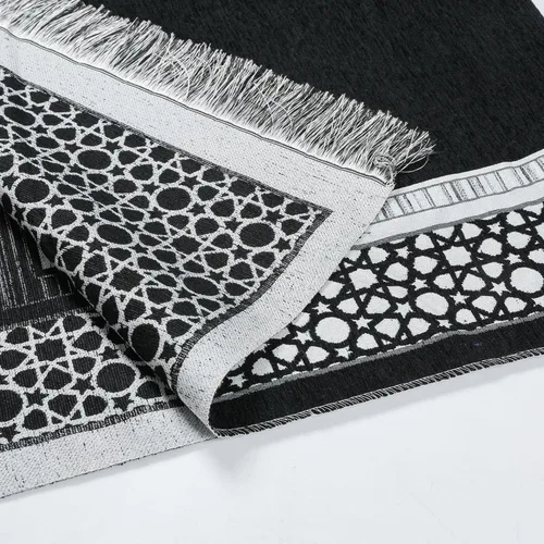 Vista 6 de Alfombra de oración musulmana y cuentas con elegante caja de regalo cilíndrica, felpilla tejida fina, para hombres, mujeres y niños, tapete islámico