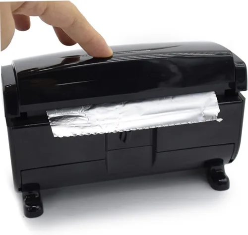 Vista 6 de DOITOOL 2 piezas de papel de estaño cortador de peluquería Abs protección del medio ambiente Material Mini, Negro